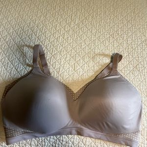 Olga’s Nude w/white polka dots Bra 2XL